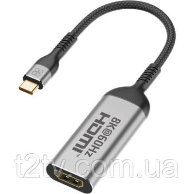 Дата кабель USB-C to HDMI medialink-8k.grey Promate (medialink-8k.grey)