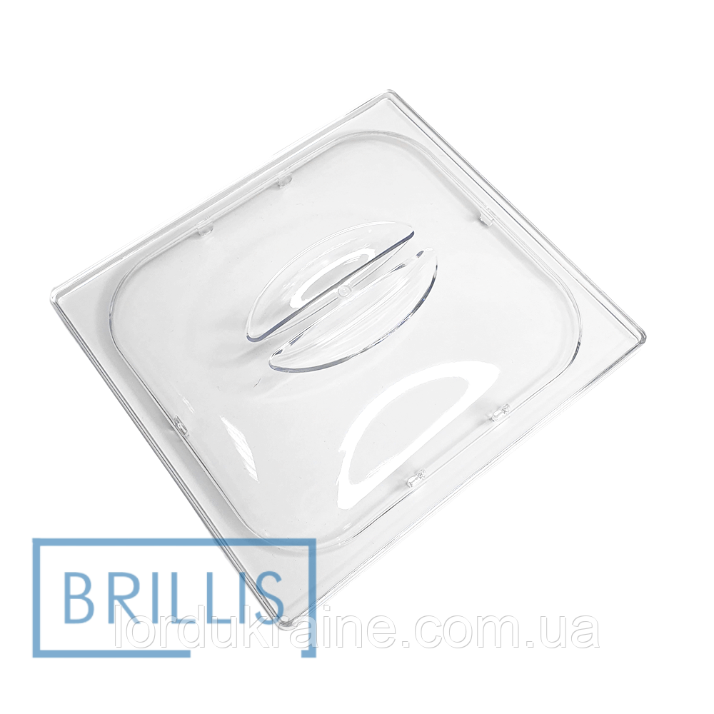 Кришка гастроємності BRILLIS з полікарбонату GN 1/6, прозора купольна, фото 1