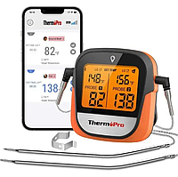 Термометр кухонний ThermoPro TP902 з 2 щупами, під'єднанням через Bluetooth (100 метрів), від -10 °C до +300 °C