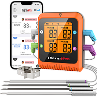 Термометр кухонний ThermoPro TP930 з 4 щупами, під'єднанням через Bluetooth (200 метрів), від -10 °C до +300 °C