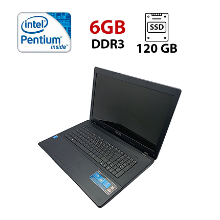 Ноутбук Asus X75/ 17.3" (1600x900)/ Pentium 2020M/ 6 GB RAM/ 120 GB SSD/ HD, фото 1