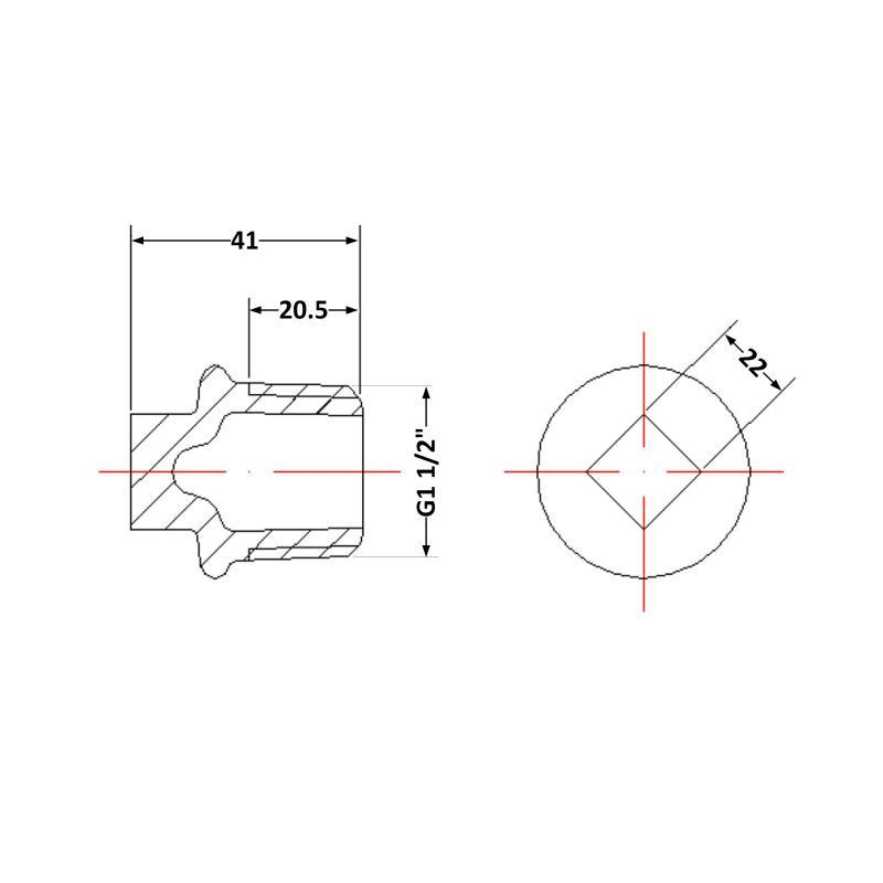 Заглушка чавунна 1/2 НР, фото 1