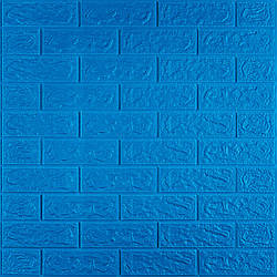 3D панель самоклеюча 700х770х5мм цегла Синій (003-5) SW-00000154