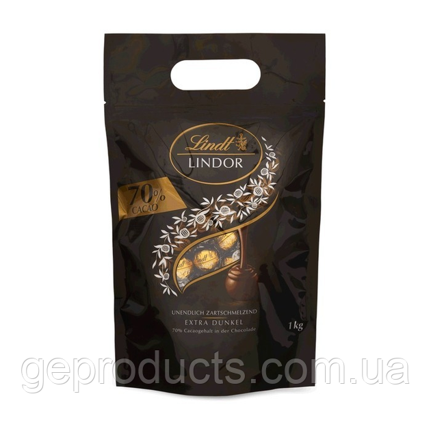 Цукерки Lindt Lindor Extra 70% Cacao 1 кг Швейцарія
