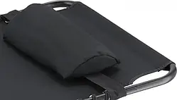 Складаний шезлонг для саду та пляжу 190 x 58 x 30 см Garden Line LEZ2770 чорний