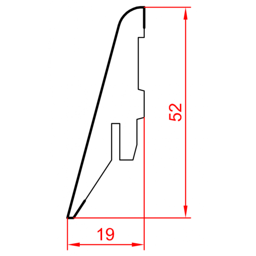 Плінтус МДФ Люкспрофіль Дуб Сірий ST1016, фото 1