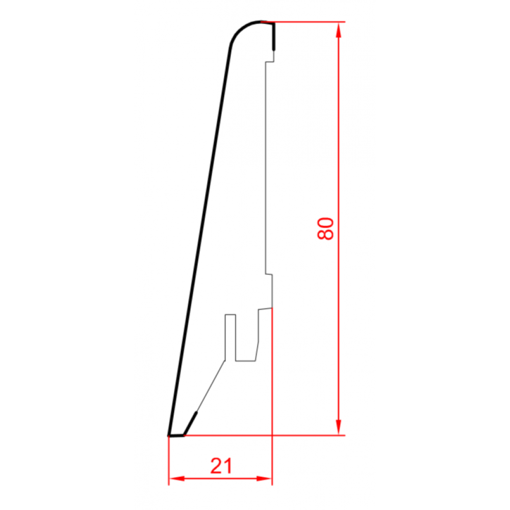 Плінтус МДФ Люкспрофіль Металік  PR2011, фото 1