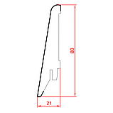 Плінтус МДФ Люкспрофіль Горіх Золотий PR2021, фото 4