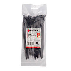 Хомут пластиковий 3,6*150 мм, чорний, 100 од. INTERTOOL TC-3616