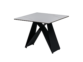 Кавовий стіл "Бруно" білий мармур + чорний