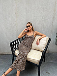 Іноча леопардова сукня на бретелях із віскози – стильна класика з характером, фото 3