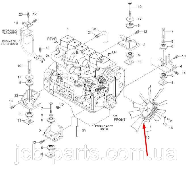 Hyundai 11N6-00231 Крильчатка вентилятора R210, R250