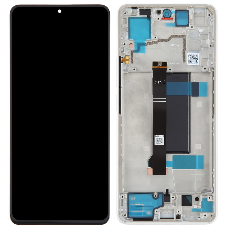 Дисплей Xiaomi Poco X6 Pro 5G у зборі із сенсором і рамкою White service orig