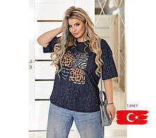 Стильна футболка тай-дай "Afro" (Туреччина) | Батал