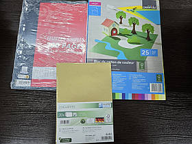 Комплект: папір кольоровий, конверти, папір в швидкосшивач