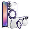 Силіконовий чохол накладка Clear Case для Samsung Galaxy S25 Plus з металевим кільцем тримачем та захистом для камери, фото 4