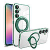 Силіконовий чохол накладка Clear Case для Samsung Galaxy S25 Plus з металевим кільцем тримачем та захистом для камери, фото 9