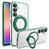 Силіконовий чохол накладка Clear Case для Samsung Galaxy S25 з металевим кільцем тримачем та захистом для камери, фото 8