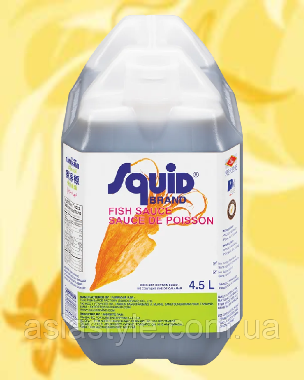 Соус рибний, Соус рыбний, Fish sauce, Squid Brand, 4,5л , Таїланд, Ч