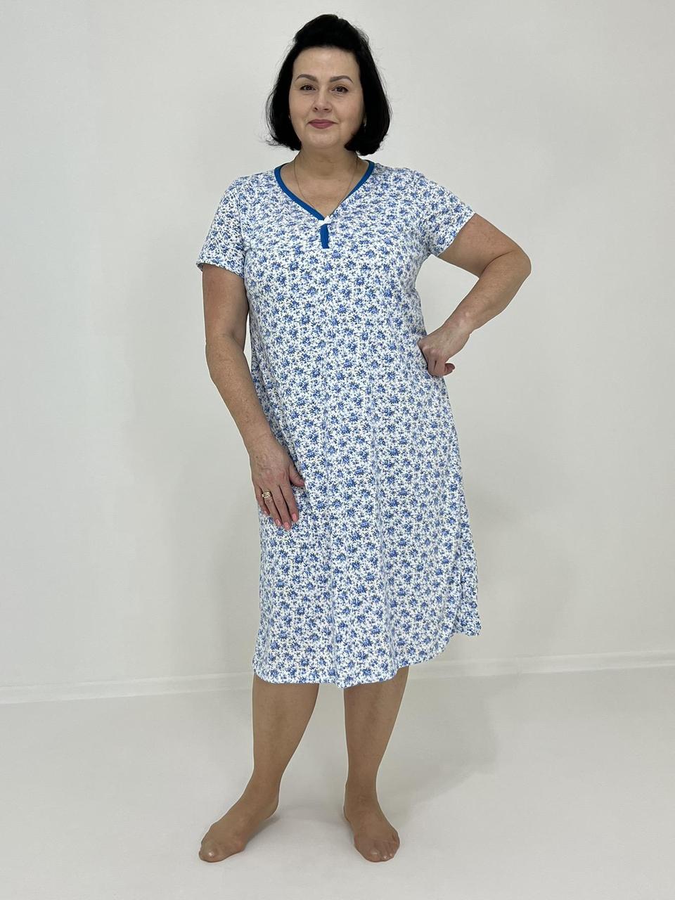Нічна сорочка жіноча Triko Незабудка 50-52 Біла 81806983-1