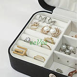 Шкатулка для прикрас біжутерії сережок каблучок органайзер 16х11см Білий (60486), фото 3