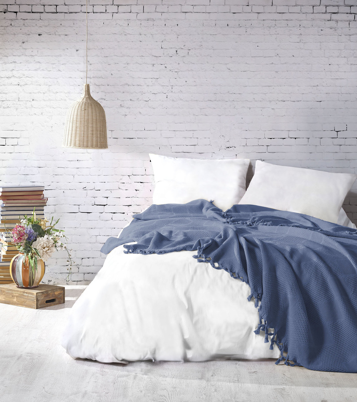 Покривало-піке Saheser Mona Lacivert 220х240 см, фото 1