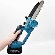 Акумуляторна мінімізова Electric chain saw 8 дюймів + 2 акумулятори 48V Мініпила садова, фото 3