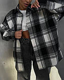 Тепла сорочка жіноча в карту кашемір 42-46, фото 2