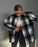 Тепла сорочка жіноча в карту кашемір 42-46, фото 8