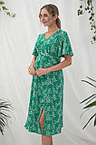 Святкова сукня для вагітних і годуючих мам зі штапеля зелена XL, фото 3