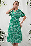 Святкова сукня для вагітних і годуючих мам зі штапеля зелена XL, фото 4