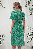 Святкова сукня для вагітних і годуючих мам зі штапеля зелена XL, фото 5