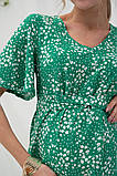 Святкова сукня для вагітних і годуючих мам зі штапеля зелена XL, фото 7