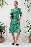 Святкова сукня для вагітних і годуючих мам зі штапеля зелена XL, фото 8