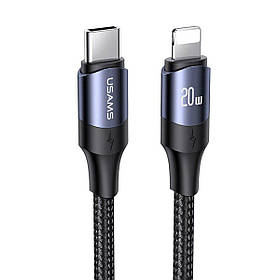 Кабель Usams US-SJ522 U71 Type-C to Lightning 20W PD Fast Charging 2m black ly
