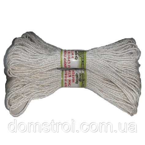 Шнур синтетичний В-107 3 мм (25 м) білий, фото 1