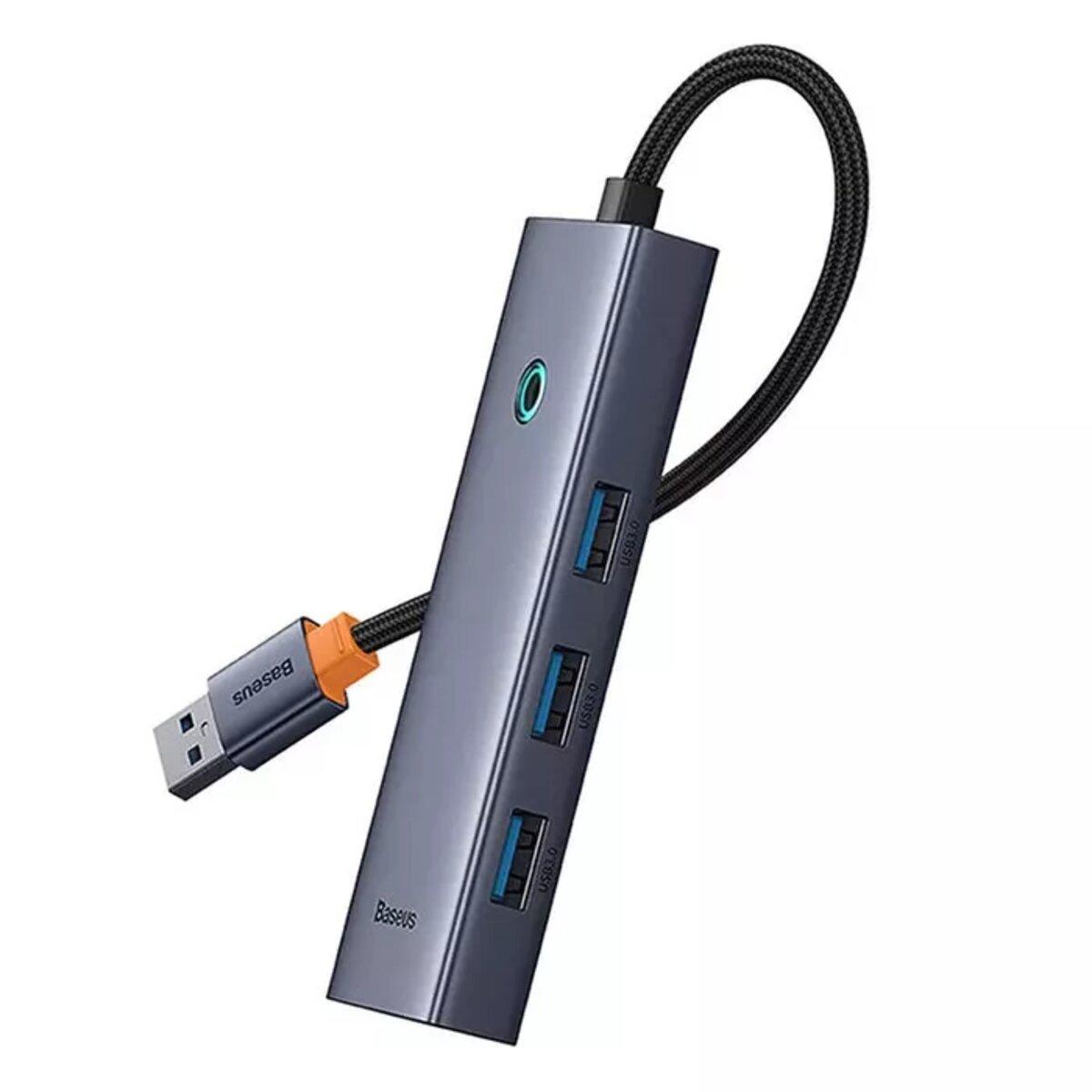 USB-хаб Baseus UltraJoy Series 4-Port HUB Space Grey(USBA to USB3.0*4)