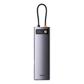 USB-хаб Baseus Metal Gleam Series 12-in-1 Multifunctional Type-C HUB Docking Station Gray yL.