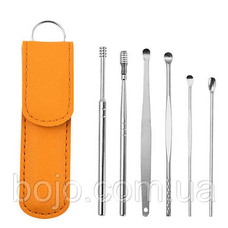 Багаторазові інструменти TOOL SET для чищення вух, 6 шт в чохлі (205), фото 3