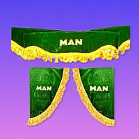 Штори в кабіну MAN МАН лобове скло-1 та бічні-2 колір зелений