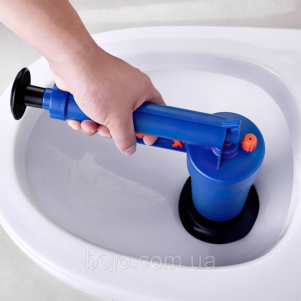 Пневматичний вантуз, сантехнічний пістолет, очищувач каналізації високого тиску Toilet dredge GUN BLUE (205)