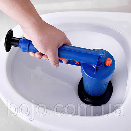 Пневматичний вантуз, сантехнічний пістолет, очищувач каналізації високого тиску Toilet dredge GUN BLUE (205), фото 1