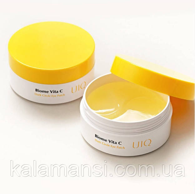 Патчі для повік із вітаміном С проти темних кіл UIQ Biome Vita C Dark Circle Eye Patch 60 шт