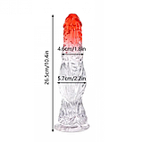 Екзотичний фалоімітатор 26 см, Рельєфний фалос на присосці, Ділдо для вагінальної стимуляції, Інтимні іграшки, фото 7