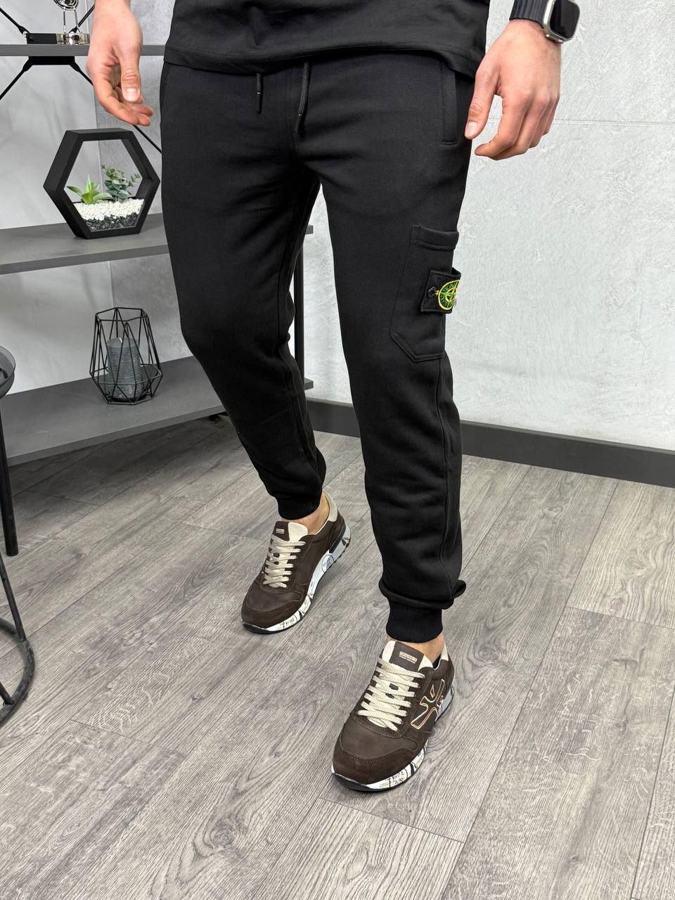 Чоловічі спортивні штани Stone Island H5140 чорні
