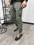 Чоловічі спортивні штани Stone Island H5119 хакі, фото 3