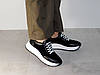 Кросівки жіночі з натуральної шкіри та замші чорні на білій підошві, фото 5