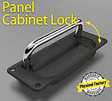 Врізна металева відкидна ручка на пружині, фото 2