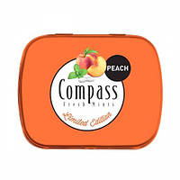 Льодяники персик без цукру Compass Peach 14 г 12 ШТ