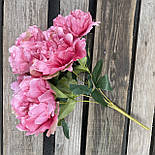 Штучні квіти букет півоній 40 см, фото 3